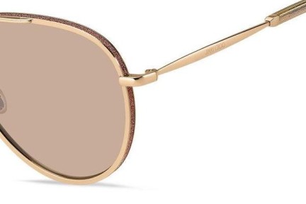 Okulary przeciwsłoneczne Jimmy Choo TRINY/S DDB/2S Pilotki (Aviator) Złote