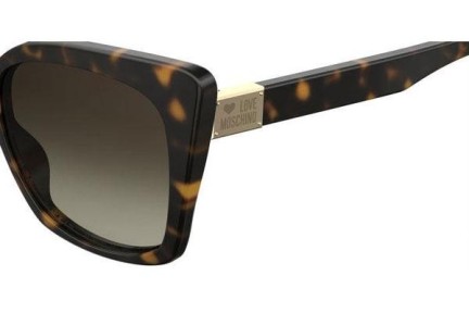 Okulary przeciwsłoneczne Love Moschino MOL000/S 086/HA Kocie oczy Havana