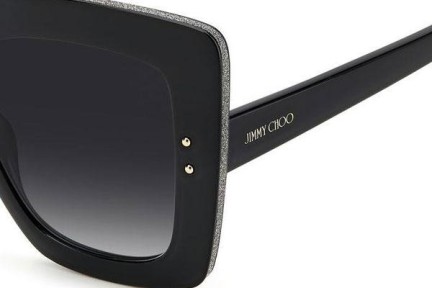 Okulary przeciwsłoneczne Jimmy Choo AURI/G/S 807/9O Kwadratowe Czarne