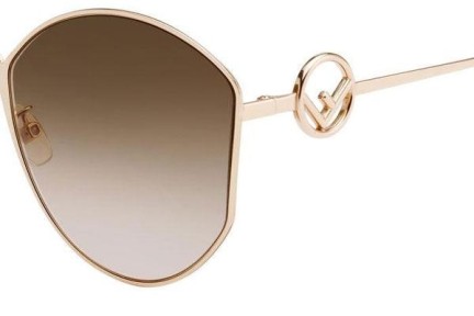 Okulary przeciwsłoneczne Fendi FF 0335/F/S DDB/M2 Polarized Kocie oczy Złote