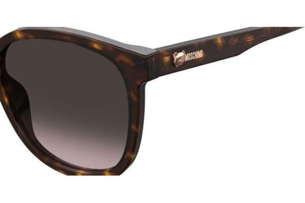 Okulary przeciwsłoneczne Moschino MOS074/F/S 086/HA Okrągłe Havana