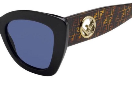 Okulary przeciwsłoneczne Fendi FF0327/S 807/KU Polarized Kocie oczy Czarne