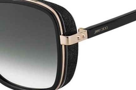 Okulary przeciwsłoneczne Jimmy Choo Elva/S 2M2/9O Kwadratowe Czarne