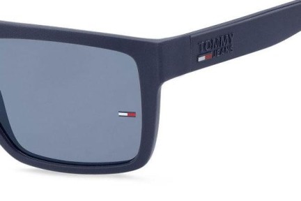 Okulary przeciwsłoneczne Tommy Jeans TJ0004/S FLL/KU Kwadratowe Niebieskie