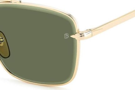 Okulary przeciwsłoneczne David Beckham DB7093/G/S J5G/QT Kwadratowe Złote