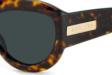 Okulary przeciwsłoneczne Dsquared2 D20072/S 086/KU Kocie oczy Havana