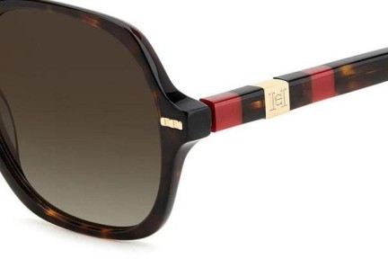 Okulary przeciwsłoneczne Carolina Herrera HER0106/S O63/HA Kwadratowe Havana