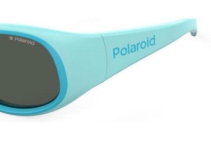 Okulary przeciwsłoneczne Polaroid Junior PLD8038/S MVU/M9 Polarized Owalne Niebieskie