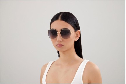 Okulary przeciwsłoneczne Gucci GG1195SK 001 Oversize Złote