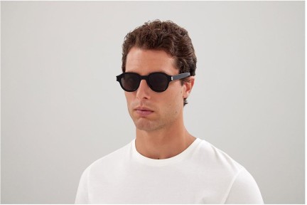 Okulary przeciwsłoneczne Saint Laurent SL546 001 Okrągłe Czarne