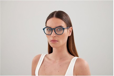 Okulary korekcyjne Gucci GG1004O 005 Okrągłe Niebieskie
