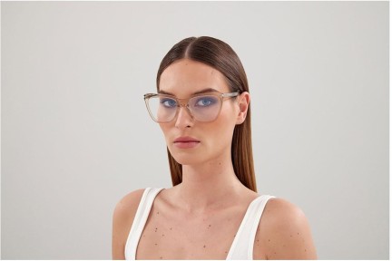 Okulary korekcyjne Saint Laurent SL548 SLIM OPT 004 Kocie oczy Przezroczyste