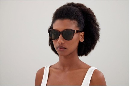 Okulary przeciwsłoneczne Saint Laurent SLM107 003 Kocie oczy Havana