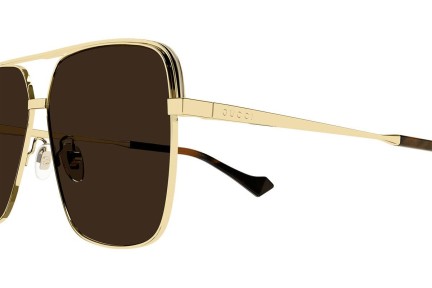 Okulary przeciwsłoneczne Gucci GG1099SA 003 Pilotki (Aviator) Złote