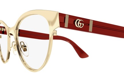 Okulary korekcyjne Gucci GG1114O 003 Kocie oczy Złote