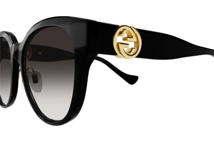 Okulary przeciwsłoneczne Gucci GG1028SK 006 Okrągłe Czarne