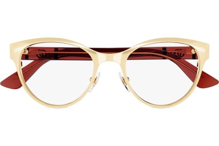 Okulary korekcyjne Gucci GG1114O 003 Kocie oczy Złote