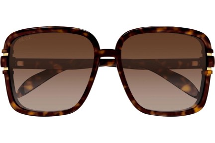 Okulary przeciwsłoneczne Gucci GG1066S 002 Oversize Havana