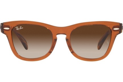 Okulary przeciwsłoneczne Ray-Ban Junior RJ9707S 712713 Kwadratowe Brązowe