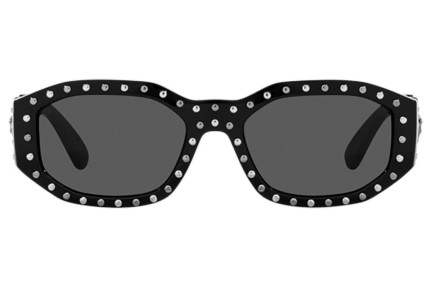 Okulary przeciwsłoneczne Versace Studded Medusa Biggie VE4361 539887 Owalne Czarne