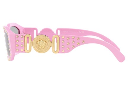 Okulary przeciwsłoneczne Versace Studded Medusa Biggie VE4361 539687 Owalne Różowe