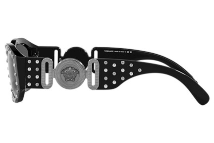 Okulary przeciwsłoneczne Versace Studded Medusa Biggie VE4361 539887 Owalne Czarne