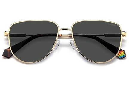 Okulary przeciwsłoneczne Polaroid PLD6196/S/X J5G/M9 Polarized Owalne Złote
