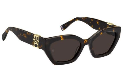 Okulary przeciwsłoneczne Tommy Hilfiger TH1979/S 086/70 Kocie oczy Havana
