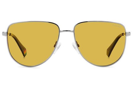 Okulary przeciwsłoneczne Polaroid PLD6196/S/X 6LB/MU Polarized Owalne Srebrne