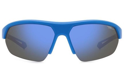 Okulary przeciwsłoneczne Polaroid PLD7048/S FLL/QG Polarized Prostokątne Niebieskie
