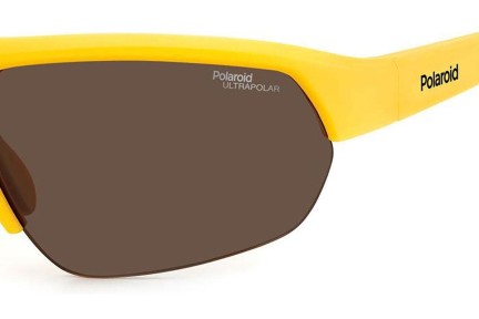 Okulary przeciwsłoneczne Polaroid PLD7048/S 2V7/47 Polarized Prostokątne Żółte