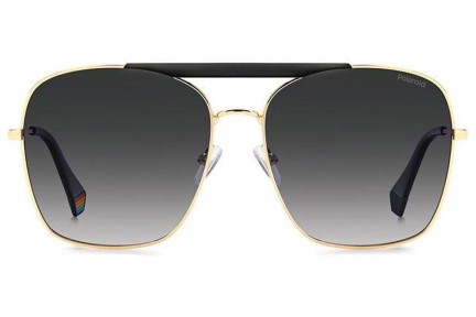 Okulary przeciwsłoneczne Polaroid PLD6201/S/X I46/WJ Polarized Kwadratowe Złote