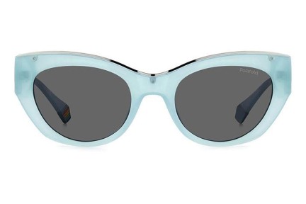 Okulary przeciwsłoneczne Polaroid PLD6199/S/X MVU/M9 Polarized Kocie oczy Niebieskie