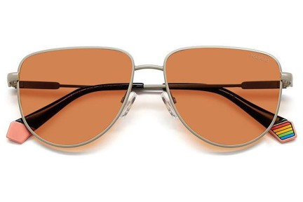 Okulary przeciwsłoneczne Polaroid PLD6196/S/X 2M8/HE Polarized Owalne Srebrne