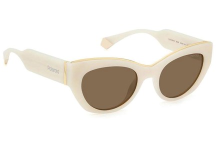 Okulary przeciwsłoneczne Polaroid PLD6199/S/X SZJ/SP Polarized Kocie oczy Białe