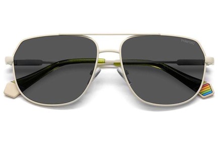 Okulary przeciwsłoneczne Polaroid PLD6195/S/X Z1P/M9 Polarized Pilotki (Aviator) Białe
