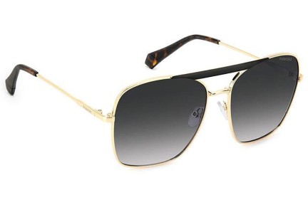 Okulary przeciwsłoneczne Polaroid PLD6201/S/X I46/WJ Polarized Kwadratowe Złote