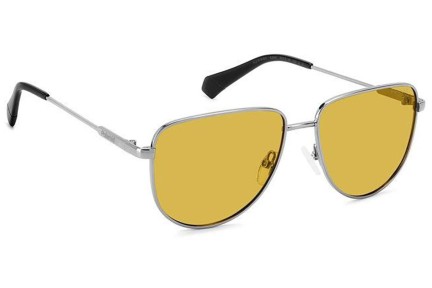 Okulary przeciwsłoneczne Polaroid PLD6196/S/X 6LB/MU Polarized Owalne Srebrne