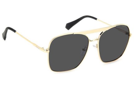 Okulary przeciwsłoneczne Polaroid PLD6201/S/X J5G/M9 Polarized Kwadratowe Złote