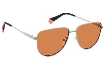Okulary przeciwsłoneczne Polaroid PLD6196/S/X 2M8/HE Polarized Owalne Srebrne