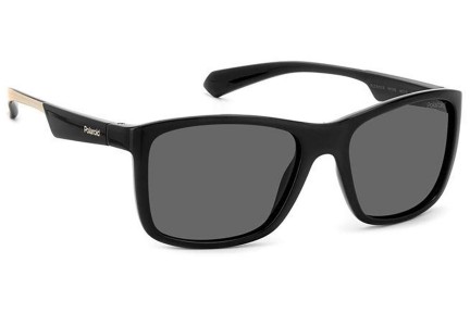 Okulary przeciwsłoneczne Polaroid Junior PLD8053/S 9HT/M9 Polarized Kwadratowe Czarne