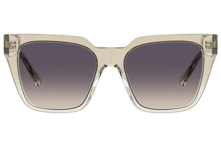 Okulary przeciwsłoneczne Love Moschino MOL065/S 10A/FF Kwadratowe Beżowe