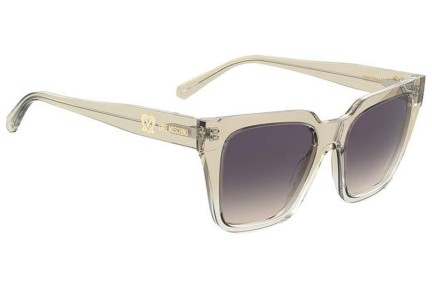 Okulary przeciwsłoneczne Love Moschino MOL065/S 10A/FF Kwadratowe Beżowe