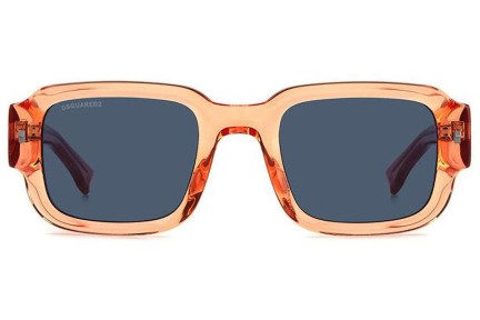 Okulary przeciwsłoneczne Dsquared2 ICON0009/S L7Q/KU Prostokątne Pomarańczowe