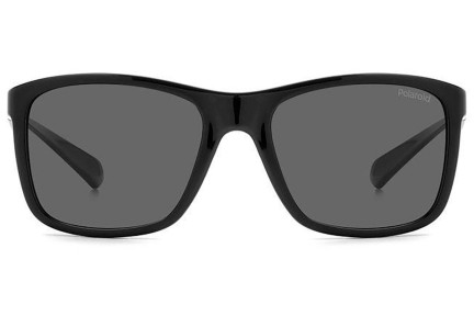 Okulary przeciwsłoneczne Polaroid Junior PLD8053/S 9HT/M9 Polarized Kwadratowe Czarne