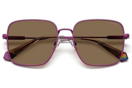 Okulary przeciwsłoneczne Polaroid PLD6194/S/X 1JZ/SP Polarized Kwadratowe Fioletowe