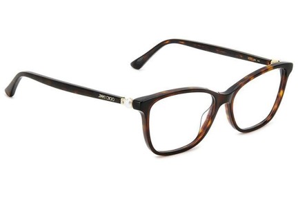 Okulary korekcyjne Jimmy Choo JC377 086 Prostokątne Havana