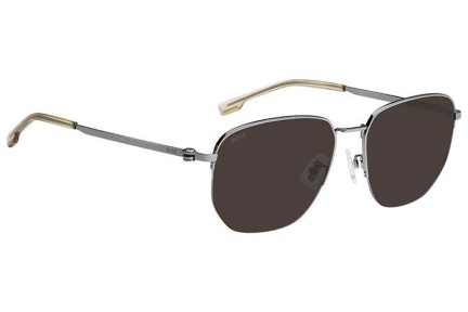 Okulary przeciwsłoneczne BOSS BOSS1538/F/SK 6LB/70 Prostokątne Srebrne