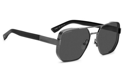 Okulary przeciwsłoneczne Dsquared2 D20083/S V81/IR Pilotki (Aviator) Srebrne