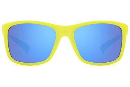 Okulary przeciwsłoneczne Polaroid Junior PLD8053/S 05B/5X Polarized Kwadratowe Żółte